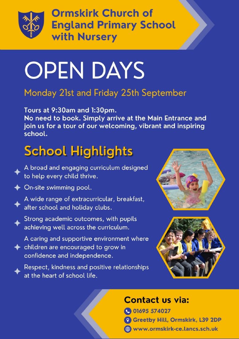 Open Days Dates (September 2026)